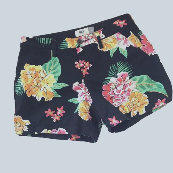 Old Navy Flowered Chino Print Shorts Size 0 - Picture 1 of 9